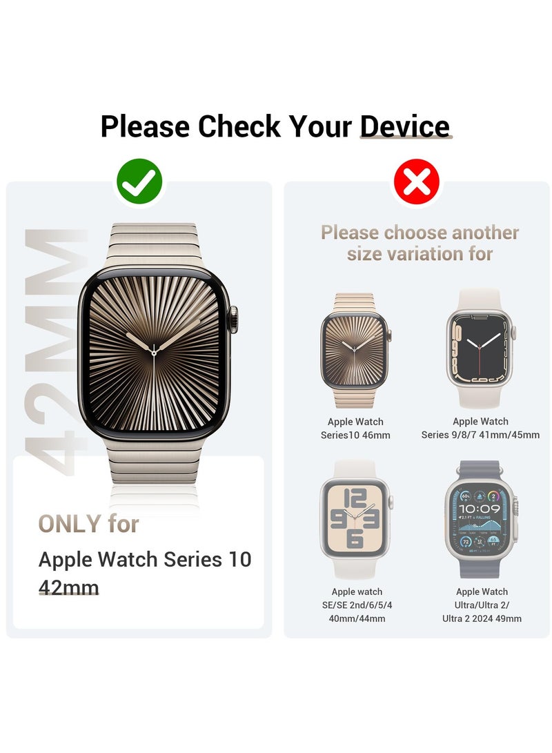 أبل ووتش حامي الشاشة سلسلة 10 42mm قناع حماية الزجاج الصلب فيلم كمبيوتر الوفير للرجال والنساء حامي رقيقة جدا ( شفافة ) - Image 2