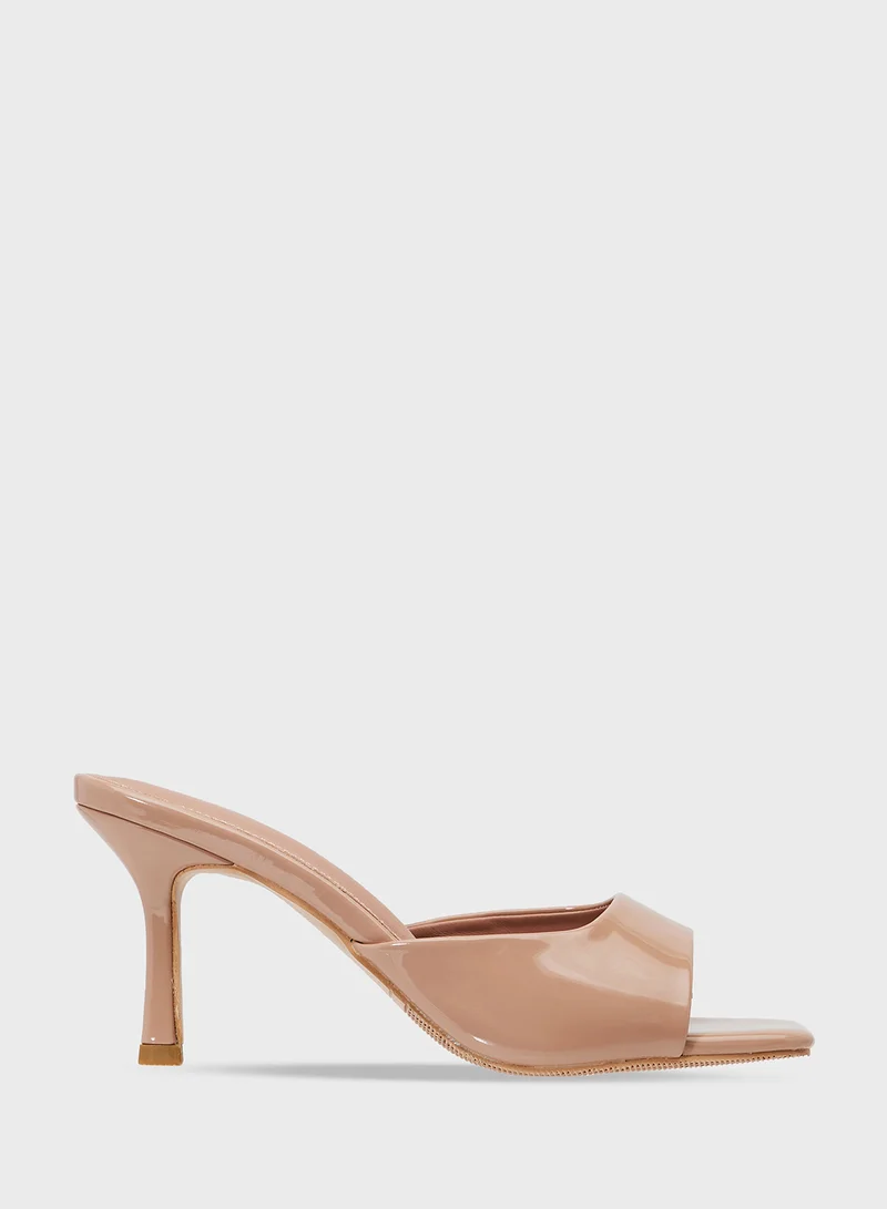 جينجر High Heeled Mule Sandal