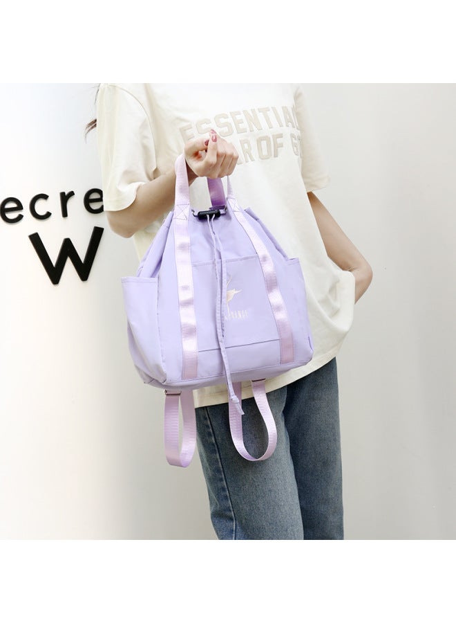 Waterproof Shoulder Dance Bag Big Children's Handbag Sports Backpack Women Ballet Latin Dance Print Logo Bag-Color:Pink Blank Model-Capacity:Below 20L - Image 4