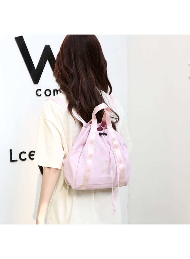 Waterproof Shoulder Dance Bag Big Children's Handbag Sports Backpack Women Ballet Latin Dance Print Logo Bag-Color:Pink Blank Model-Capacity:Below 20L - Image 3