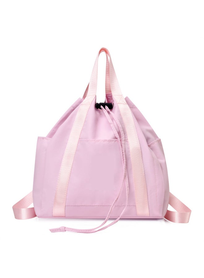 Waterproof Shoulder Dance Bag Big Children's Handbag Sports Backpack Women Ballet Latin Dance Print Logo Bag-Color:Pink Blank Model-Capacity:Below 20L - Image 1