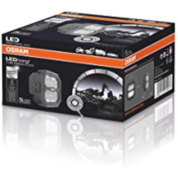 أوسرام مصباح ليدريفينج كيوب Px4500 فلود ليدبول 109 فل للطرق الوعرة، 4500 لومن، صندوق قابل للطي، مصباح واحد - Image 3