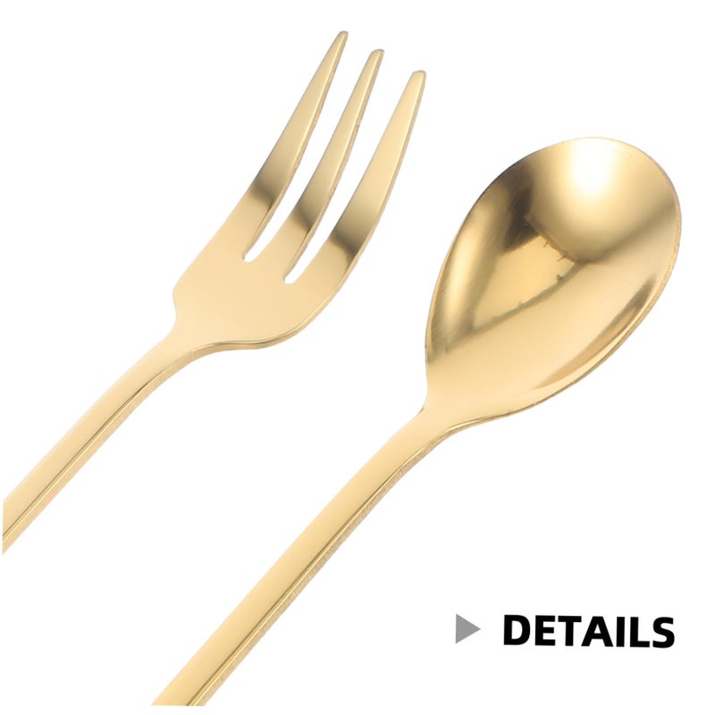 Stainless Steel Mini Spoons and Forks Set for Tea Coffee Desserts Parties - Image 4