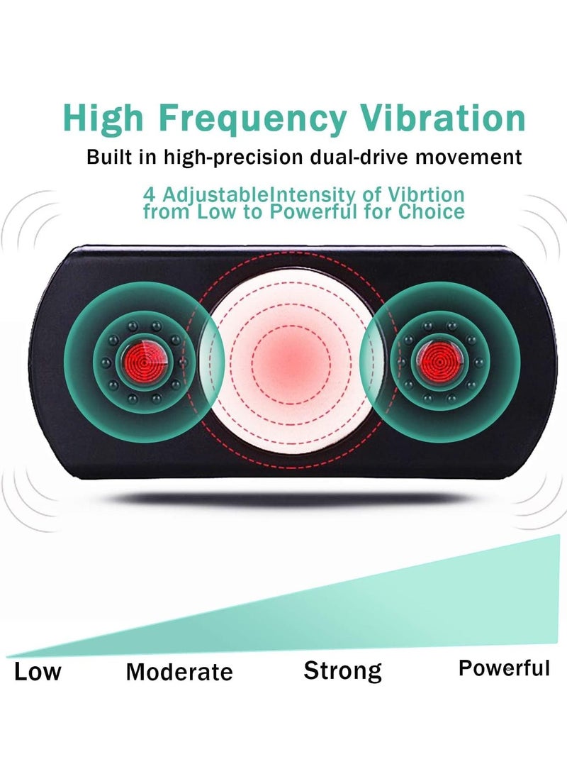 Wireless Electric Slimming Belt, Electric Lower Back Massager with Heat, Portable Abdominal Massager Machine with 4 Vibration Massage Modes Mild Heating, Hot Belt for Women Men Unplugged Version - Image 4