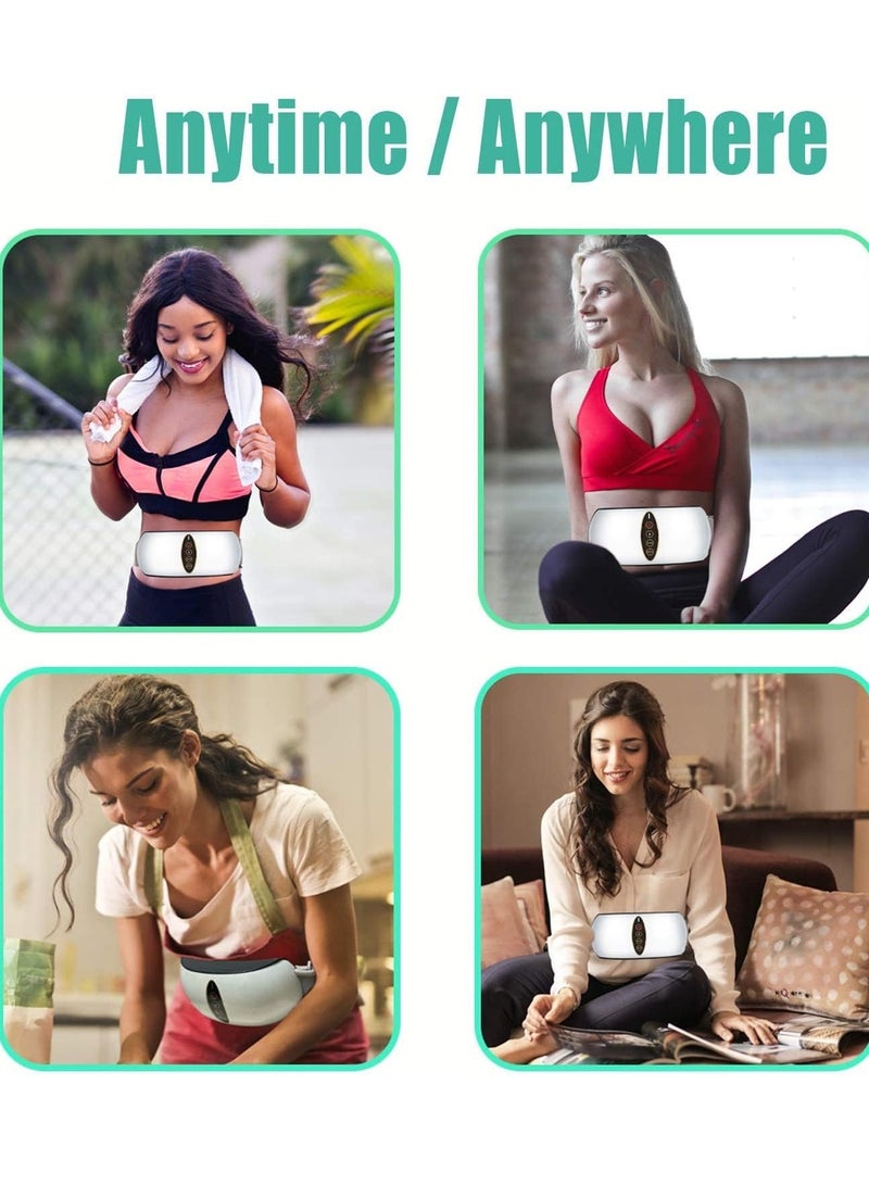 Wireless Electric Slimming Belt, Electric Lower Back Massager with Heat, Portable Abdominal Massager Machine with 4 Vibration Massage Modes Mild Heating, Hot Belt for Women Men Unplugged Version - Image 2