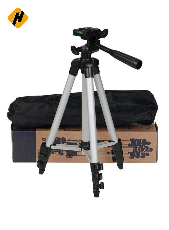 Foldable Camera Tripod Stand with Mobile Clip (150g, Black, 3110)