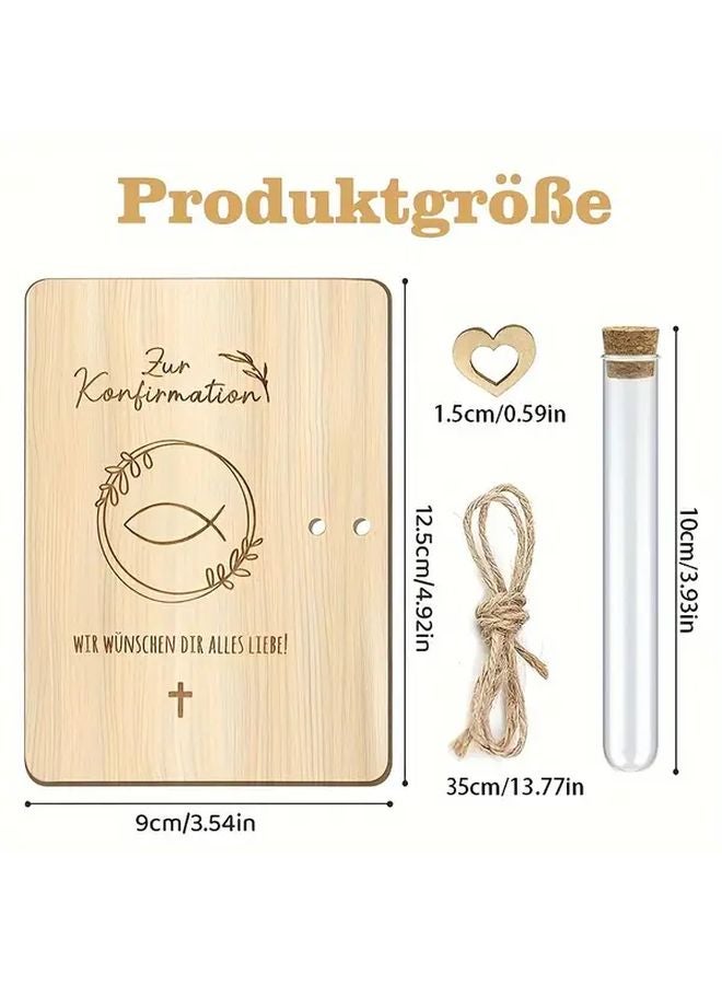 Wooden Money Gift Box With Test Tube For Confirmation Sacred Communion Creative - Image 3