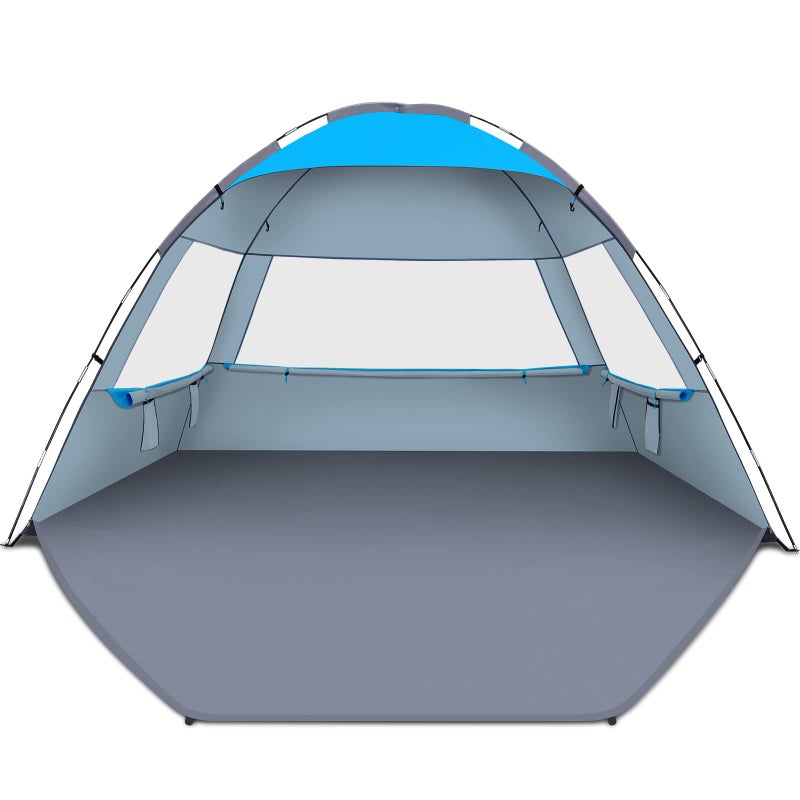 Gorich Beach Tent Sun Shelter for 3/4/6/8/10 Person with UPF 50ï¼‹ UV Protection, Lightweight & Easy Setup Beach Shade Canopy, Portable Beach Shade Tent Beach Cabana - Image 1