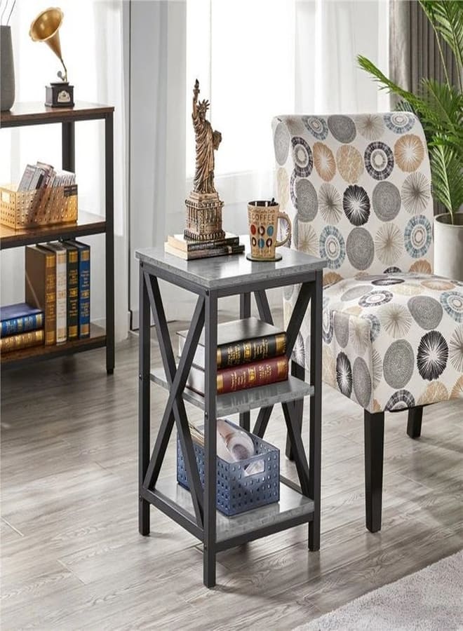 Home Gallery 3-Tier Side End Table X Frame - Image 5