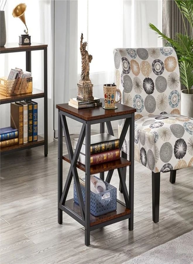 Home Gallery 3-Tier Side End Table X Frame - Image 4