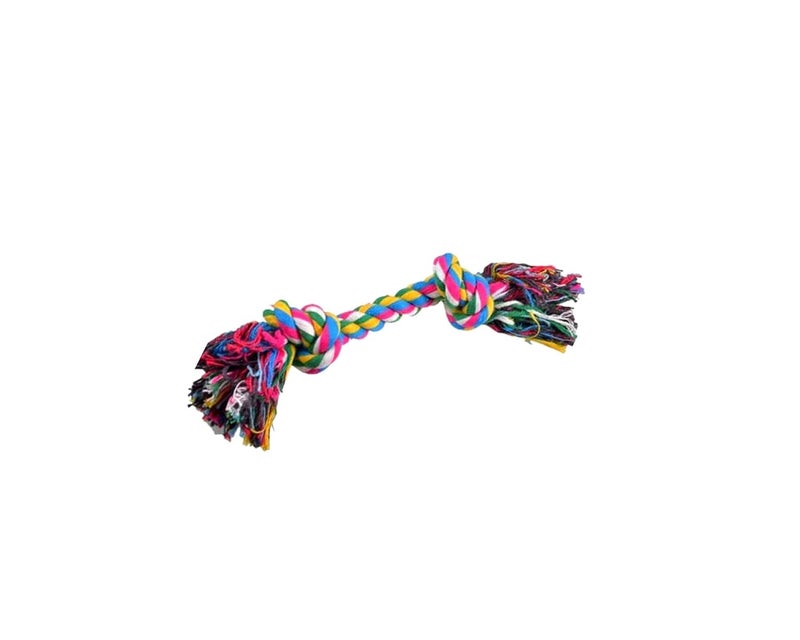 PawCloud Cotton Chew Dog Rope Toy, 8 Inch Small - Multicolor - Image 1