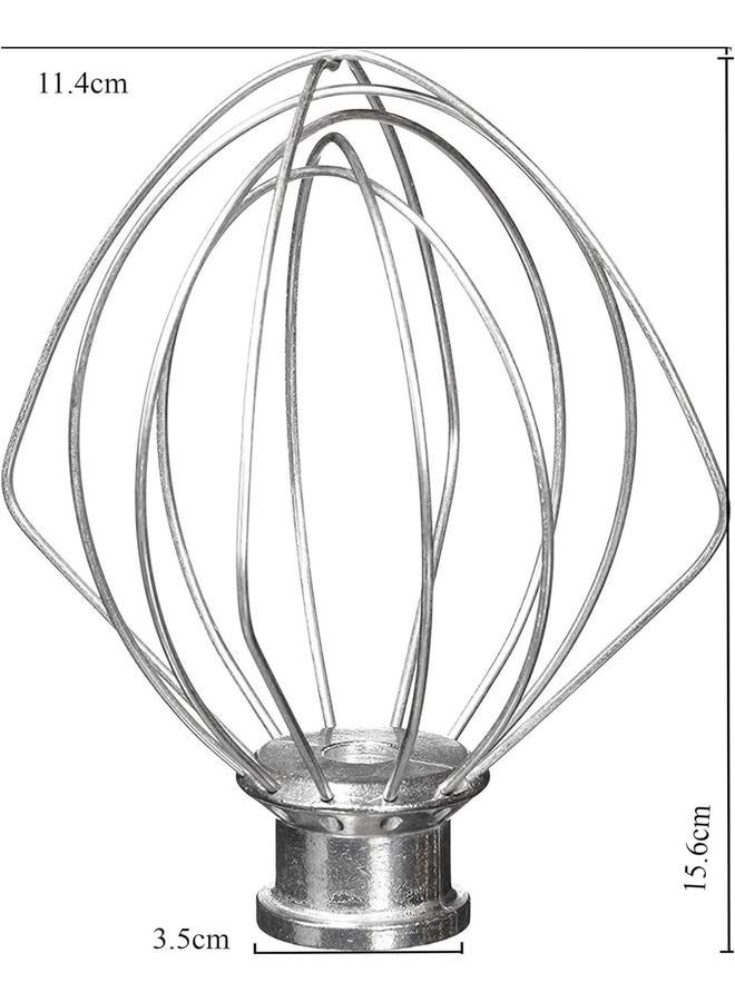 ملحق خفق سلكي من الفولاذ المقاوم للصدأ متوافق مع ملحق الخلاط الحامل Tilt-Head K45WW البديل من KitchenAid، أداة تحريك كريمة البيض، خفق أبيض، خفاقة كعك المايونيز، آمنة للاستخدام في غسالة الأطباق - Image 2