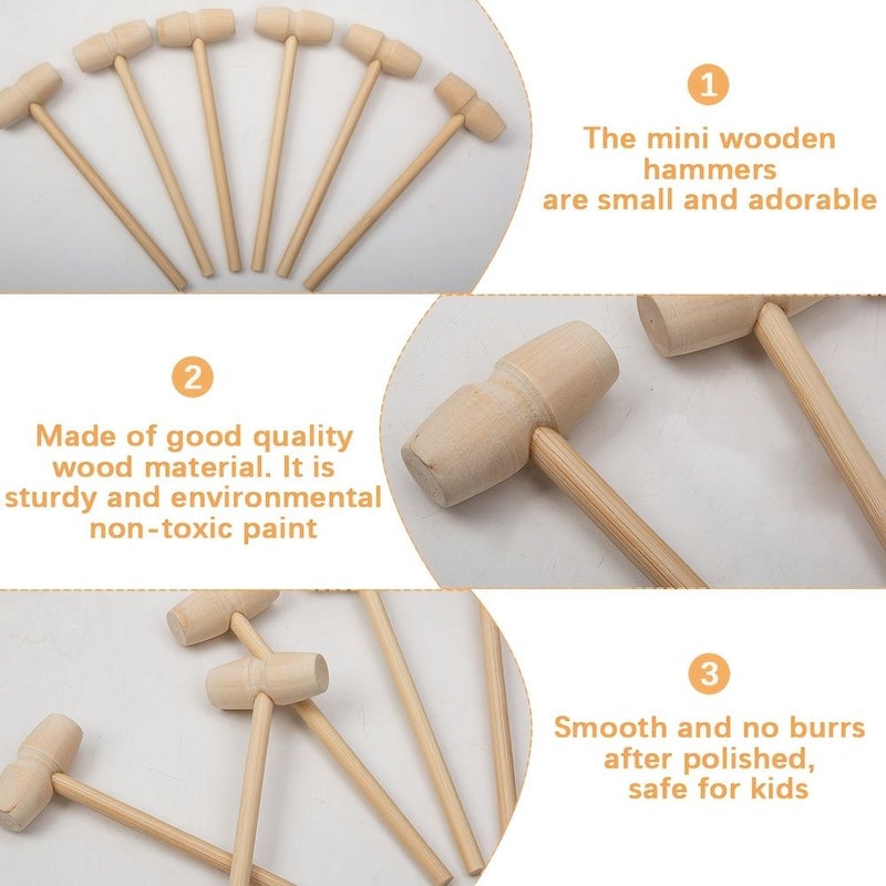 30 Pack Wooden Crab Hammers For Seafood Shells And Chocolate Crushing Mallets - Image 3