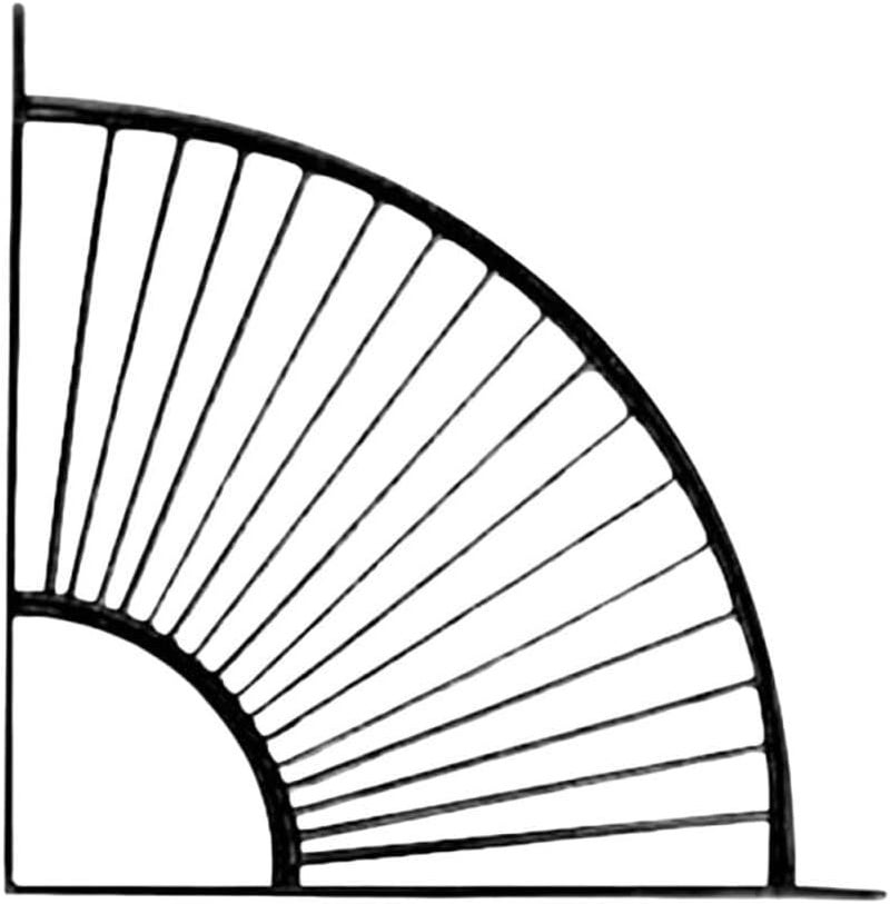 Black Fan Shaped Wall Mount Shelf Bracket Multipurpose Storage Support for Bedroom Study Living Room - Image 1