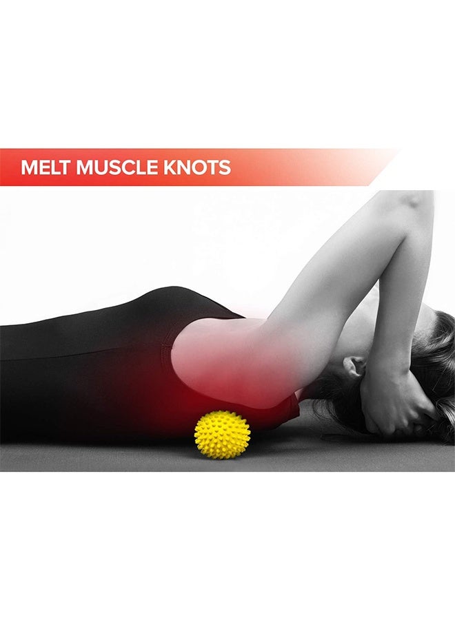 كرات تدليك شائكة للقدمين والظهر واليدين والعضلات - مدلكات شائكة صلبة ومتوسطة وطرية لعلاج التهاب اللفافة الأخمصية، والتمارين، والتوازن العصبي، والعلاج الطبيعي، بحجم 3 بوصة - Image 3