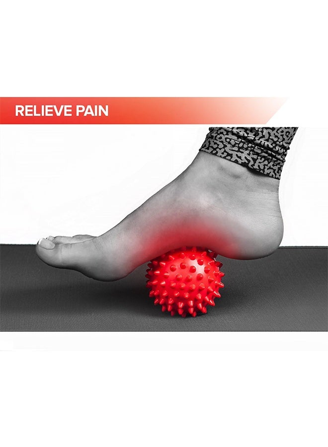 كرات تدليك شائكة للقدمين والظهر واليدين والعضلات - مدلكات شائكة صلبة ومتوسطة وطرية لعلاج التهاب اللفافة الأخمصية، والتمارين، والتوازن العصبي، والعلاج الطبيعي، بحجم 3 بوصة - Image 5