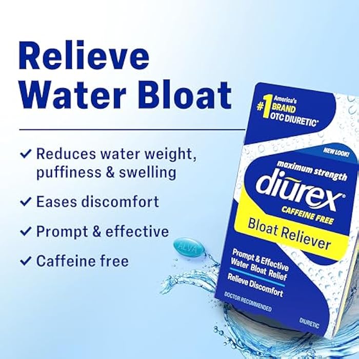Diurex Caffeine-Free Bloat Relief, Maximum Strength, Relieve Water Bloat Discomfort, Up to 6 Hours of Relief, 48 Count - Image 3
