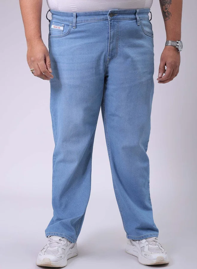 Plus Size Men Straight Fit Solid Jeans By HardSoda