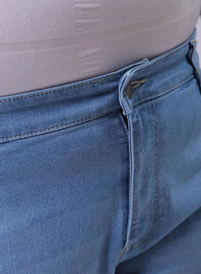 Take Two Blue Plus Size Men Straight Fit Solid Jeans By HardSoda for Men | Best Price UAE