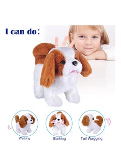 Excefore Plush Interactive Toy Electronic Pet Plush Golden Retriever Toy Puppy Electronic Interactive Pet Dog Can Walking Barking Tail Wagging Stretching Companion Animal for Kids (Saint Bernard)  - Image 4