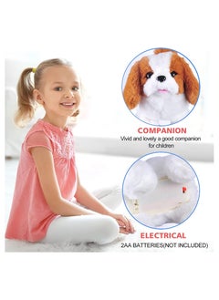 Excefore Plush Interactive Toy Electronic Pet Plush Golden Retriever Toy Puppy Electronic Interactive Pet Dog Can Walking Barking Tail Wagging Stretching Companion Animal for Kids (Saint Bernard)  - Image 2