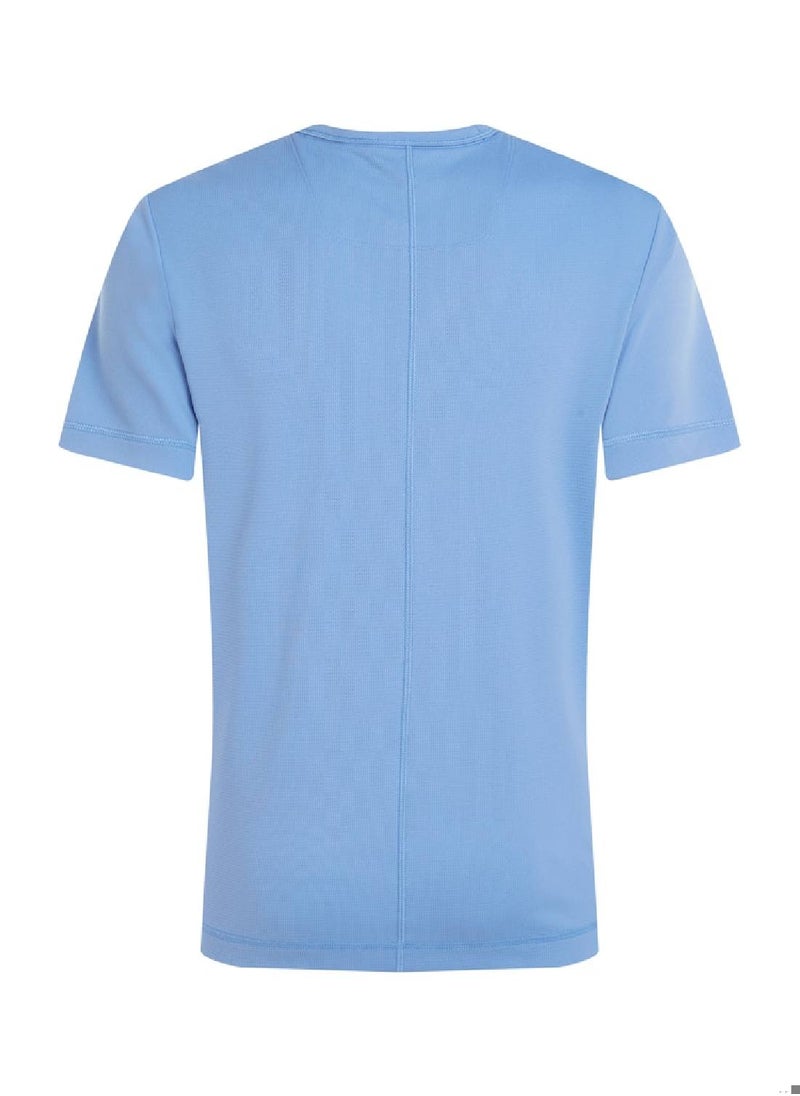 CALVIN KLEIN Men's Short Sleeves T-Shirt - Polyester, Blue  - Image 5