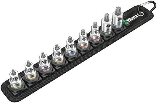 Wera 05003972001 Belt B 3 TORX HF Zyklop bit socket set with holding function 38 drive 9 pieces - Image 1