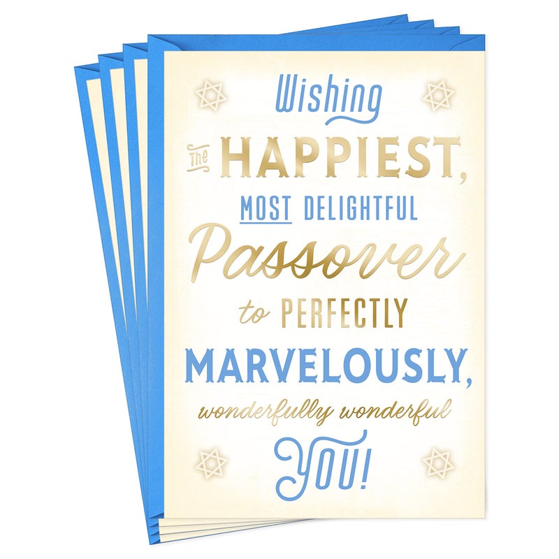 Hallmark Tree of Life Pack of Funny Passover Cards  A Little Schmaltz (4 Cards with Envelopes) - Image 1