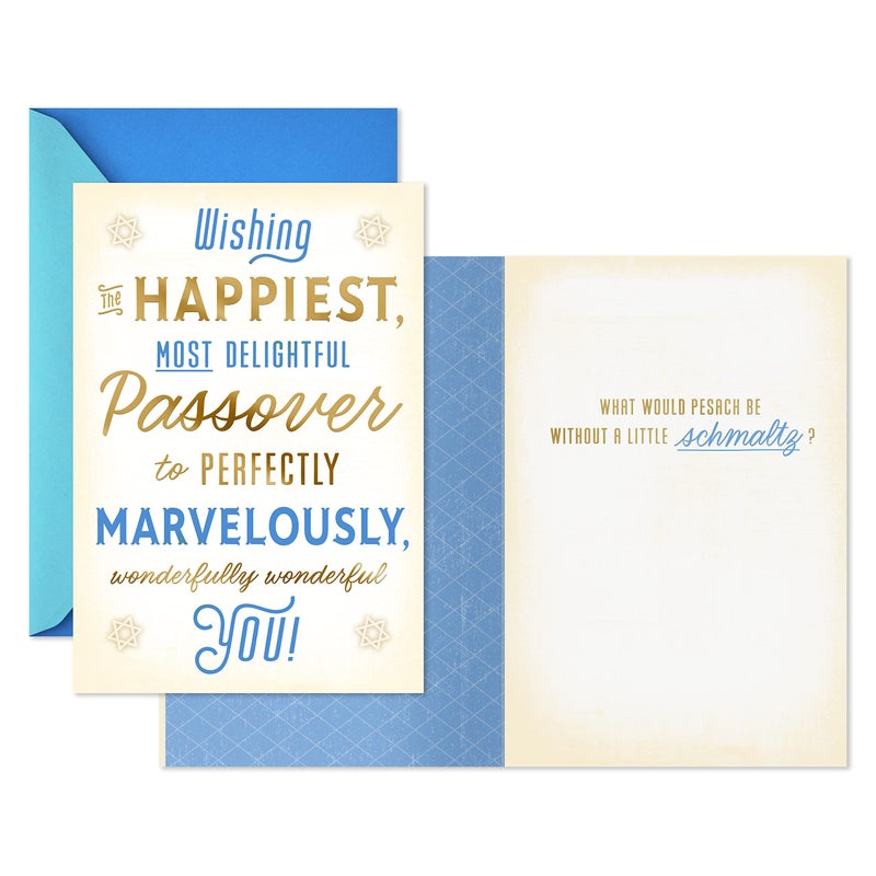 Hallmark Tree of Life Pack of Funny Passover Cards  A Little Schmaltz (4 Cards with Envelopes) - Image 2