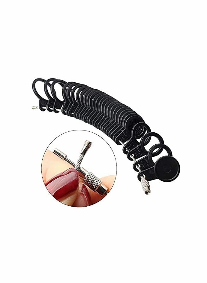 مجموعة أدوات قياس حجم الخاتم، مقاييس الخاتم ومقياس إصبع (أربعة أحجام) لقياس أحجام المجوهرات - Image 3