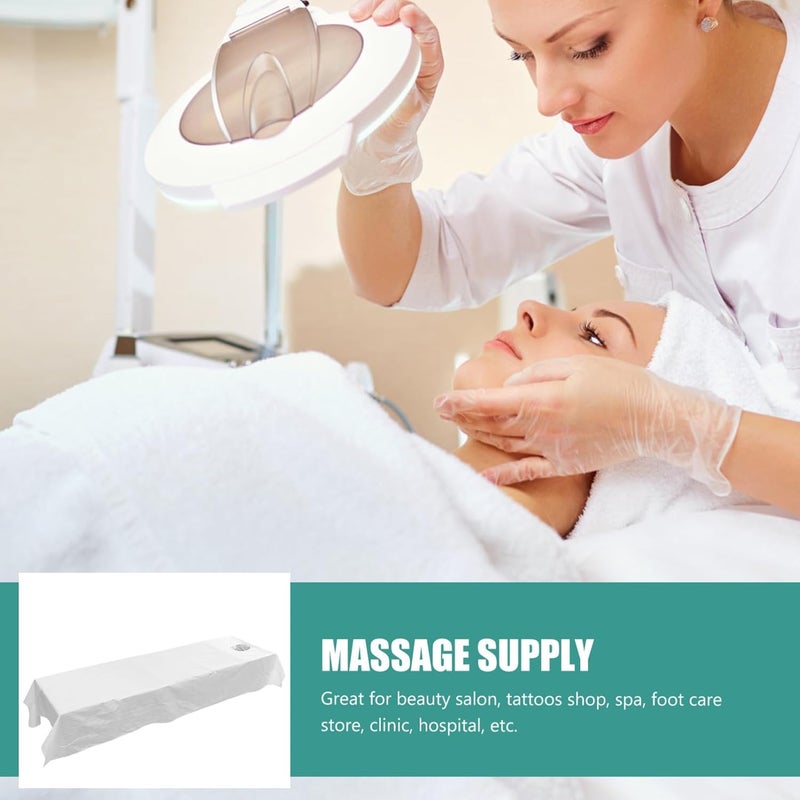 PRETYZOOM Massage Table Cover with Face Hole Comfortable Massage Bed Sheet for Beauty Salons and Spas Lightweight Design Convenient Breathing Space - Image 5