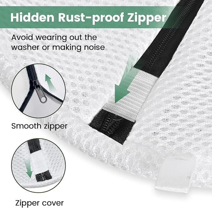 AADIVY AADIVY Shoe Washing Machine Bag Premium Mesh Laundry Bag for Shoes with RustFree Zipper Protective Laundry Wash Bag for Delicates Lingerie Hosiery 2Pack - Image 3