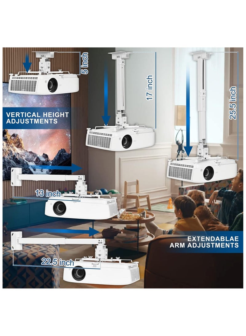 Hihonor Universal Projector Ceiling Mount,Adjustable Projector Wall Mount for Home Office  - Image 4