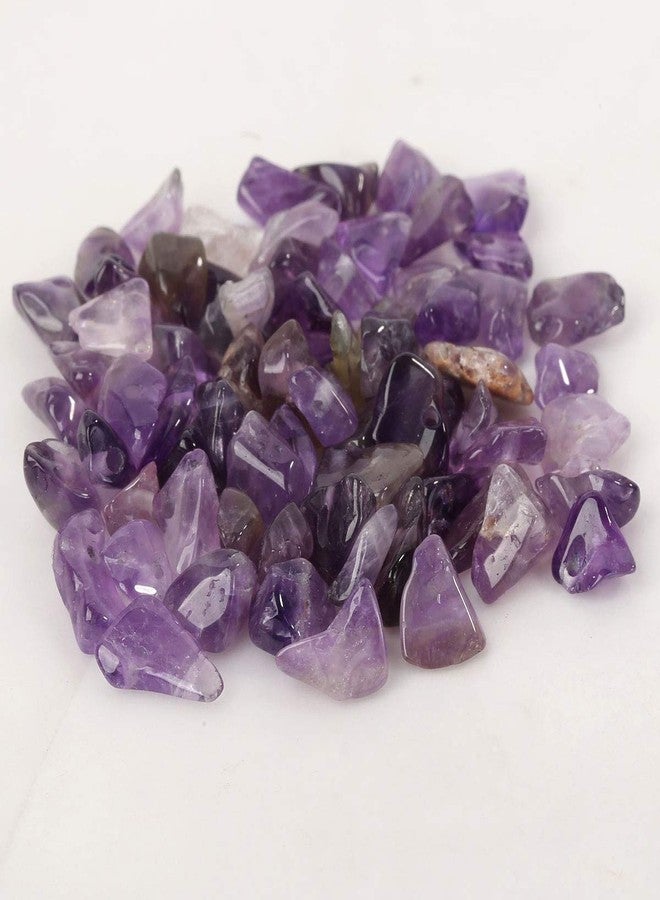 YACQ Natural Amethyst Beads String Stretch Bracelet Handcrafted Birthstone Jewelry for Women 7.5 inch - Image 4