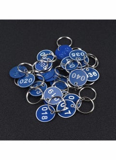 Generic 1 Set Number Key Chain Round Key Number Tags Number Key Ring ID Tags Numbers 1-30 for Dormitory Keys House Lockers (Blue)  - Image 5