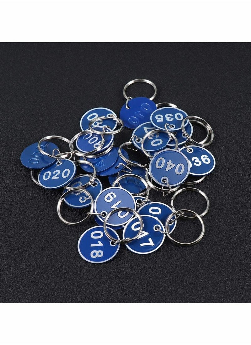 Generic 1 Set Number Key Chain Round Key Number Tags Number Key Ring ID Tags Numbers 1-30 for Dormitory Keys House Lockers (Blue)  - Image 5