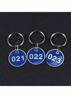 Generic 1 Set Number Key Chain Round Key Number Tags Number Key Ring ID Tags Numbers 1-30 for Dormitory Keys House Lockers (Blue)  - Image 4
