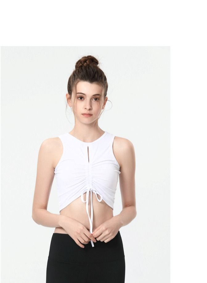 Loquat Yoga Sports Running Fitness Vest White 