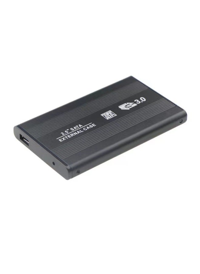 HDD Hard Disk Box USB3.0 2.5 Inch Notebook SATA Metal External External USB3.0 Mobile Hard Disk Box-Color:Black - Image 1