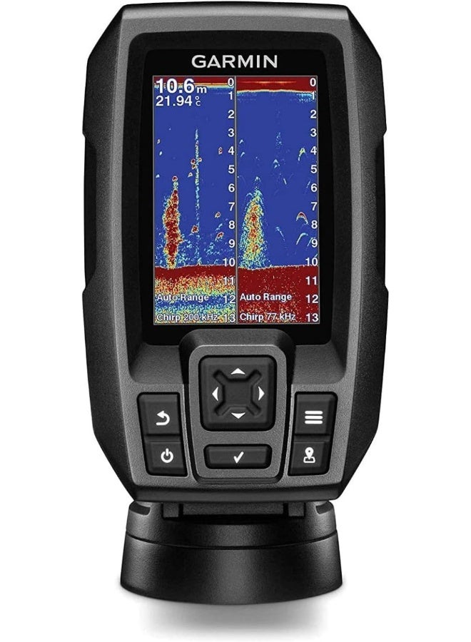GARMIN STRIKER 4 with Dual-Beam Transducer | 3.5-inch CHIRP Fishfinder with GPS and Convenient keypad operation | Includes CHIRP 77/200 kHz SonarTransducer - Image 1