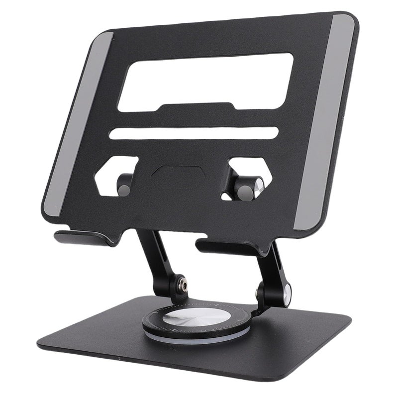 Foldable Adjustable Tablet Stand With 360 Rotating Base For 5 8 To 12 9 Inch Tablets Black - Image 5
