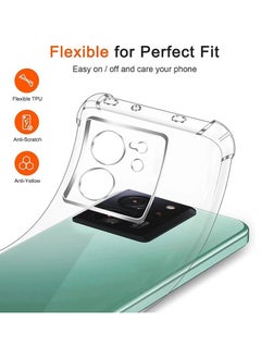 ماركة غير محددة حافظة لهاتف Xiaomi 13T 5G / Xiaomi 13T Pro 5G / Redmi K60 Ultra 5G غطاء شفاف شفاف ناعم من مادة TPU المرنة مع زاوية ممتصة للصدمات معززة لهاتف Xiaomi 13T 5G / 13T Pro 5G  - Image 4