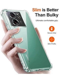 ماركة غير محددة حافظة لهاتف Xiaomi 13T 5G / Xiaomi 13T Pro 5G / Redmi K60 Ultra 5G غطاء شفاف شفاف ناعم من مادة TPU المرنة مع زاوية ممتصة للصدمات معززة لهاتف Xiaomi 13T 5G / 13T Pro 5G  - Image 2