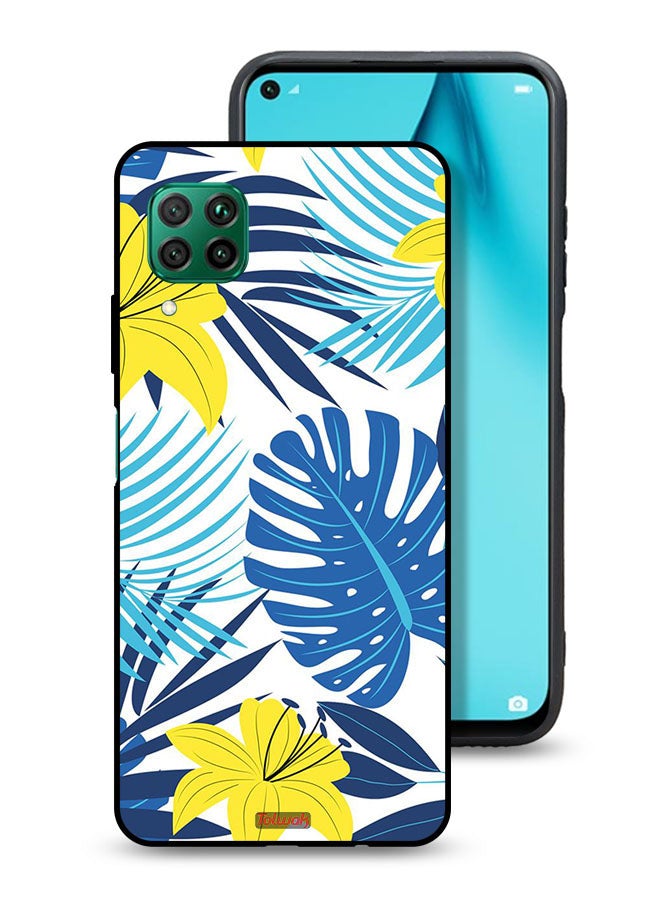 Tolwak Huawei P40 lite 4G Protective Case Cover Feather And Flower Art - Image 1
