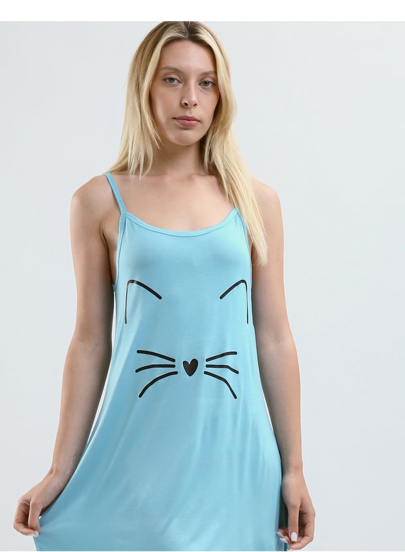 Mesery Mesery Sleep Shirt Thin Strap - Printed  - Image 4