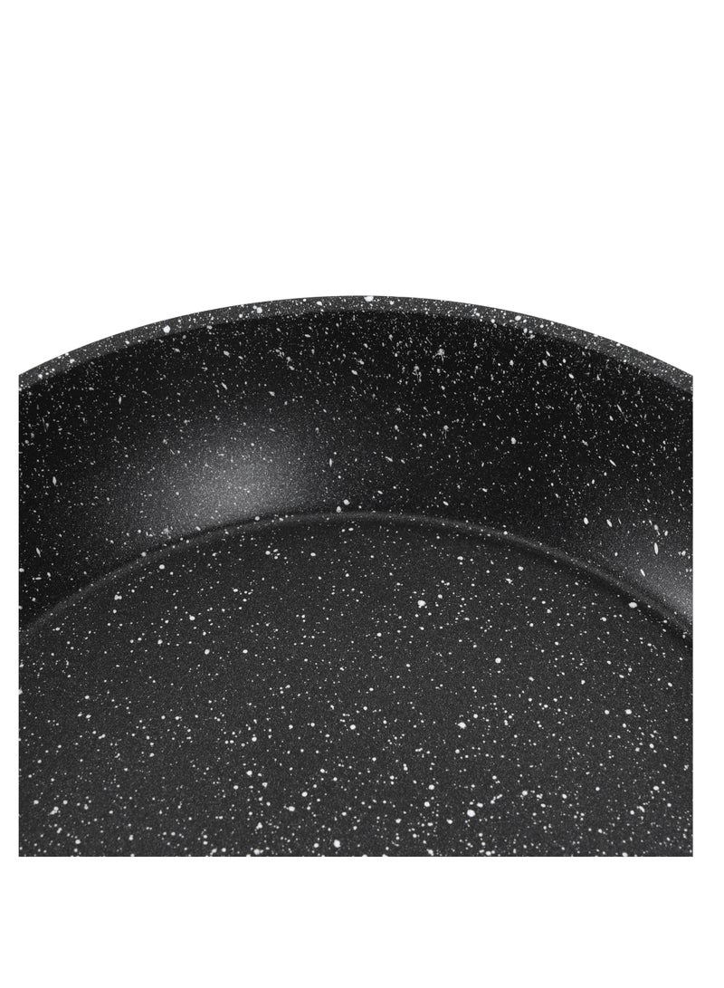 Royalford 26cm Smart Granite Series Frypan RF11871 Strong Forged Aluminum Body with Non-Stick Coating and Heat Resistant Soft Touch Handle/ Induction Bottom, Compatible with Hot Plate, Halogen, Ceramic and Gas Stovetops/ Perfect for Frying, Sauting, Tempering/ Black Black - Image 4