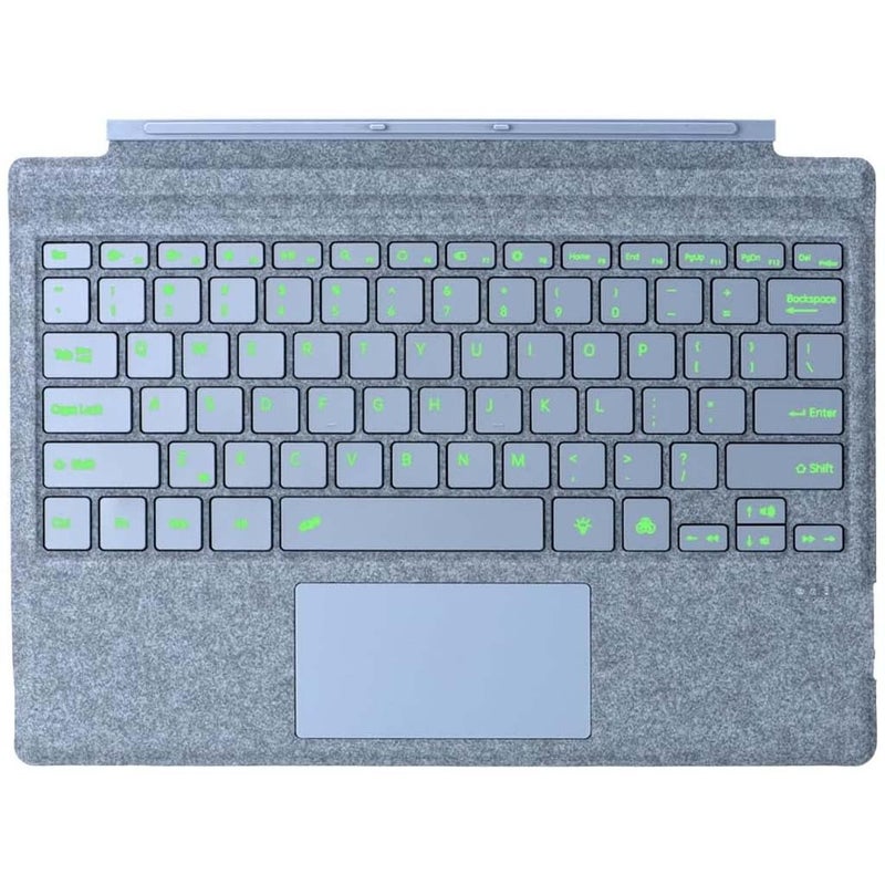 TECPHILE Bluetooth Micro Soft Keyboard for Surface Pro 7 Plus (2021) /Pro 7 (2019) /Pro 6 /Pro 5 /Pro 4 /Pro 3, 7-Colors Backlit, Smart Large Touchpad, Magnetic Attachment, Long Battery Life - Image 1
