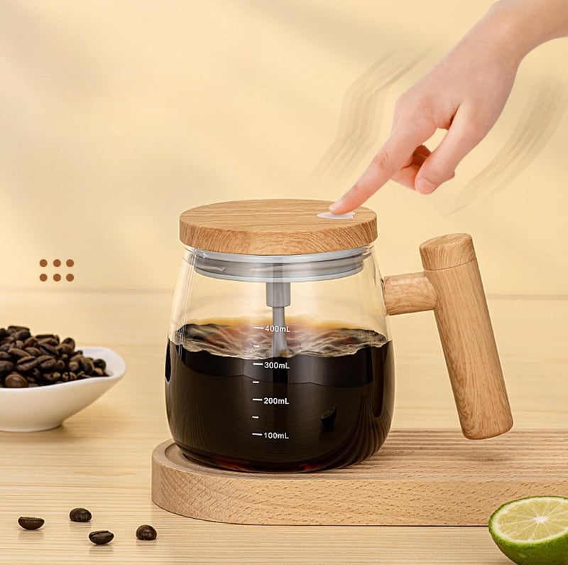 Shop Home Essentials HomeEssentials Self Stirring Mug 400ml Electric Auto Mixing Cup Automatic Stirring Coffee Mug Rotating Travel Mixing Cup Self Mixing Coffee Tumbler Suitable for Coffee Milk - Image 1