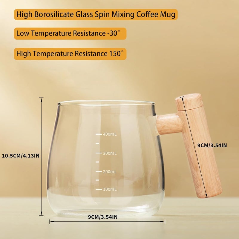Shop Home Essentials HomeEssentials Self Stirring Mug 400ml Electric Auto Mixing Cup Automatic Stirring Coffee Mug Rotating Travel Mixing Cup Self Mixing Coffee Tumbler Suitable for Coffee Milk - Image 2