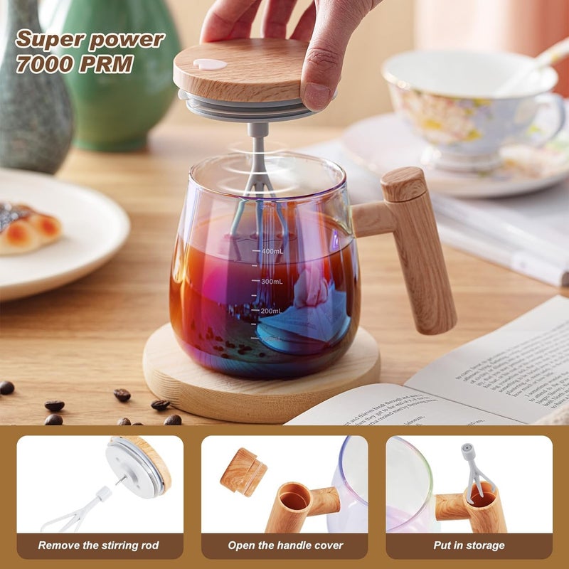 Shop Home Essentials HomeEssentials Self Stirring Mug 400ml Electric Auto Mixing Cup Automatic Stirring Coffee Mug Rotating Travel Mixing Cup Self Mixing Coffee Tumbler Suitable for Coffee Milk - Image 5